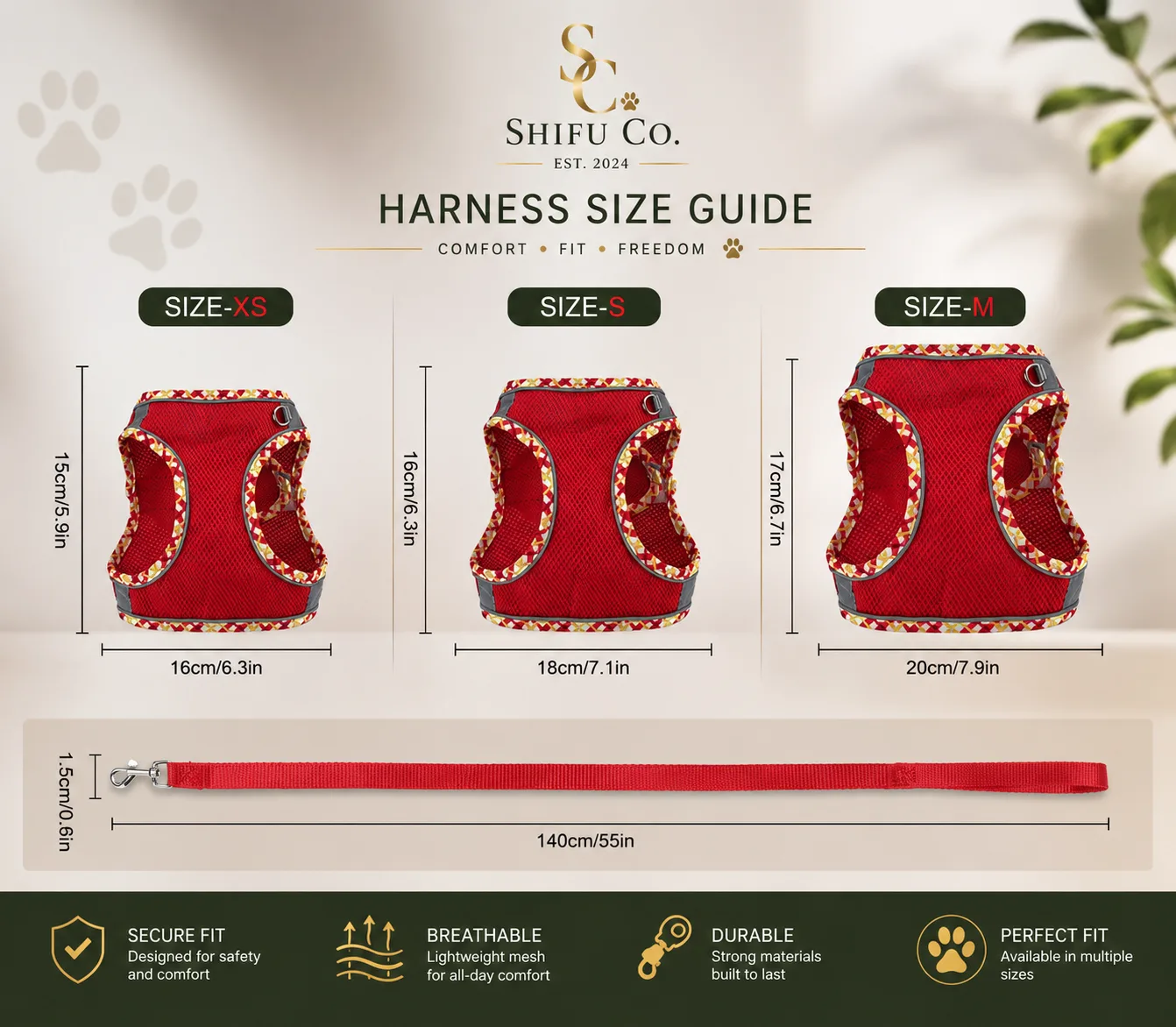 Harness size guide